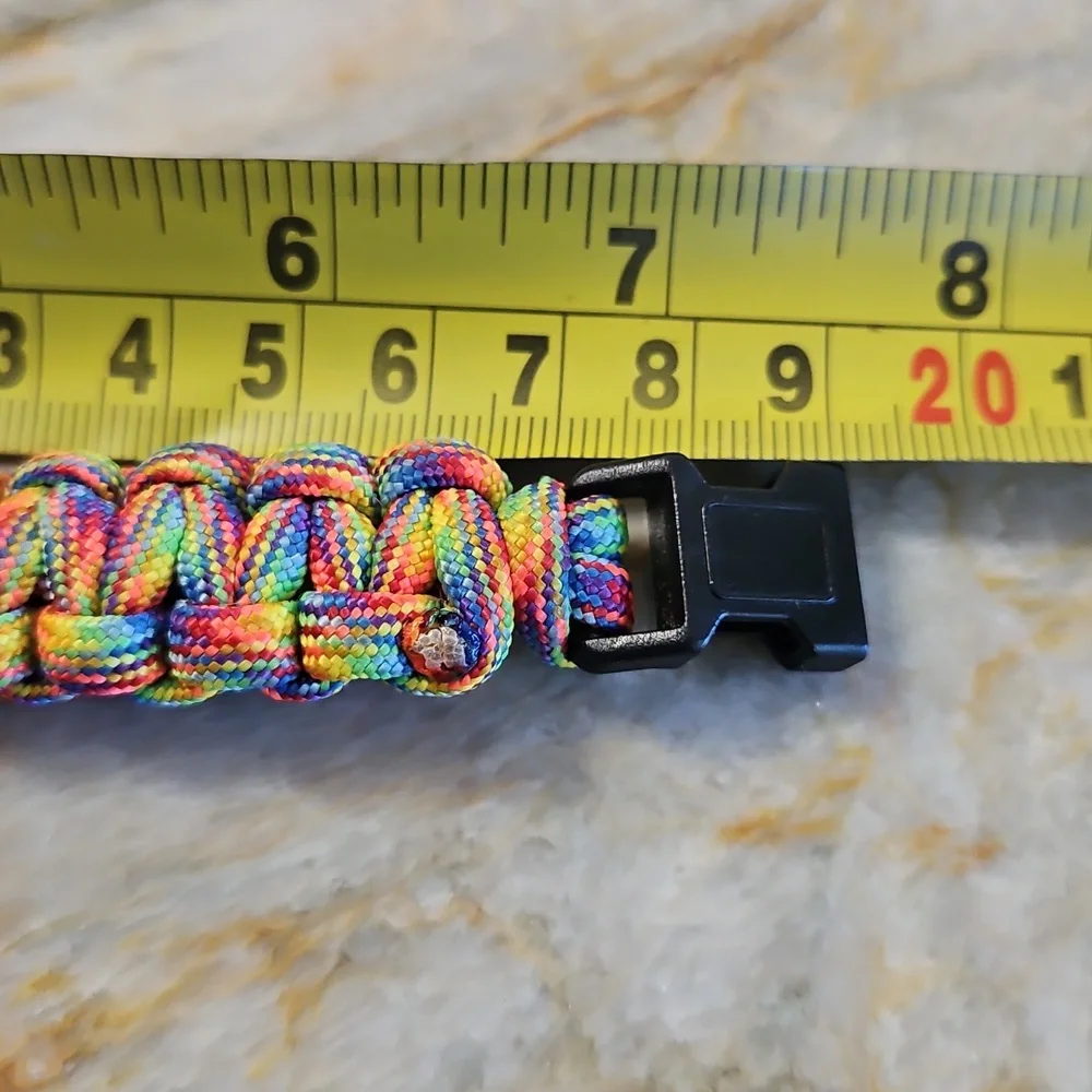 Paracord Rainbow Colorful Braided Bracelet Jewelry